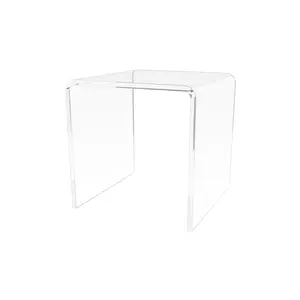 Acrylic Riser 3” Square Jewelry and Coin Display Clear Plexiglass Retail Countertop Showcase Stand by 321 Plastics