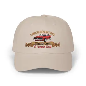 Camaro Generations Dad Hat | Classic Camaro Embroidered Cap | Muscle Car Dad Gift | Vintage Car Hat | Camaro Baseball Cap