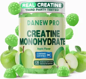 NSF Certified Creatine Gummy 5g - Creatine Monohydrate Gummies for Men & Women, Creatine Monohydrate for Muscle Strength, Muscle Builder, Energy Boost, Pre-Workout Supplement(120 Count)-Apple