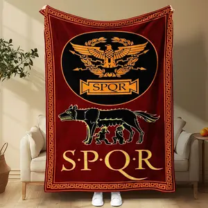 Roman Style Print Blanket, Four Seasons Pattern, Universal Office Nap Mat, Home Use Rug, Perfect Gift for Friends & Family