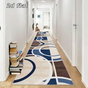 Golden Brick Velvet Rug, Minimalist Industrial Gradient Geometric Round Carpet, Soft Comfortable Hard Floor Protector Mat