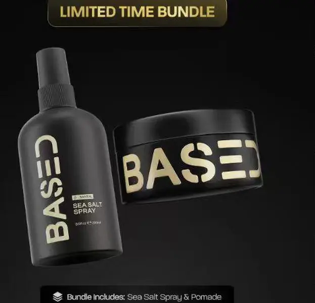 BASED Wave & Style Duo |Sea Salt Spray +Pomade |Beachy Texture & Medium Hold |Science-Backed, High Performance