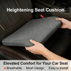 New Premium Mesh Car Seat Height Booster Cushion - Washable Cover, Ergonomic Support-Free Design - Universal Fit for Most Vehicles, Office & Home Use - Comfortable Seat Lift for Drivers & Office Workers - Car Accessories