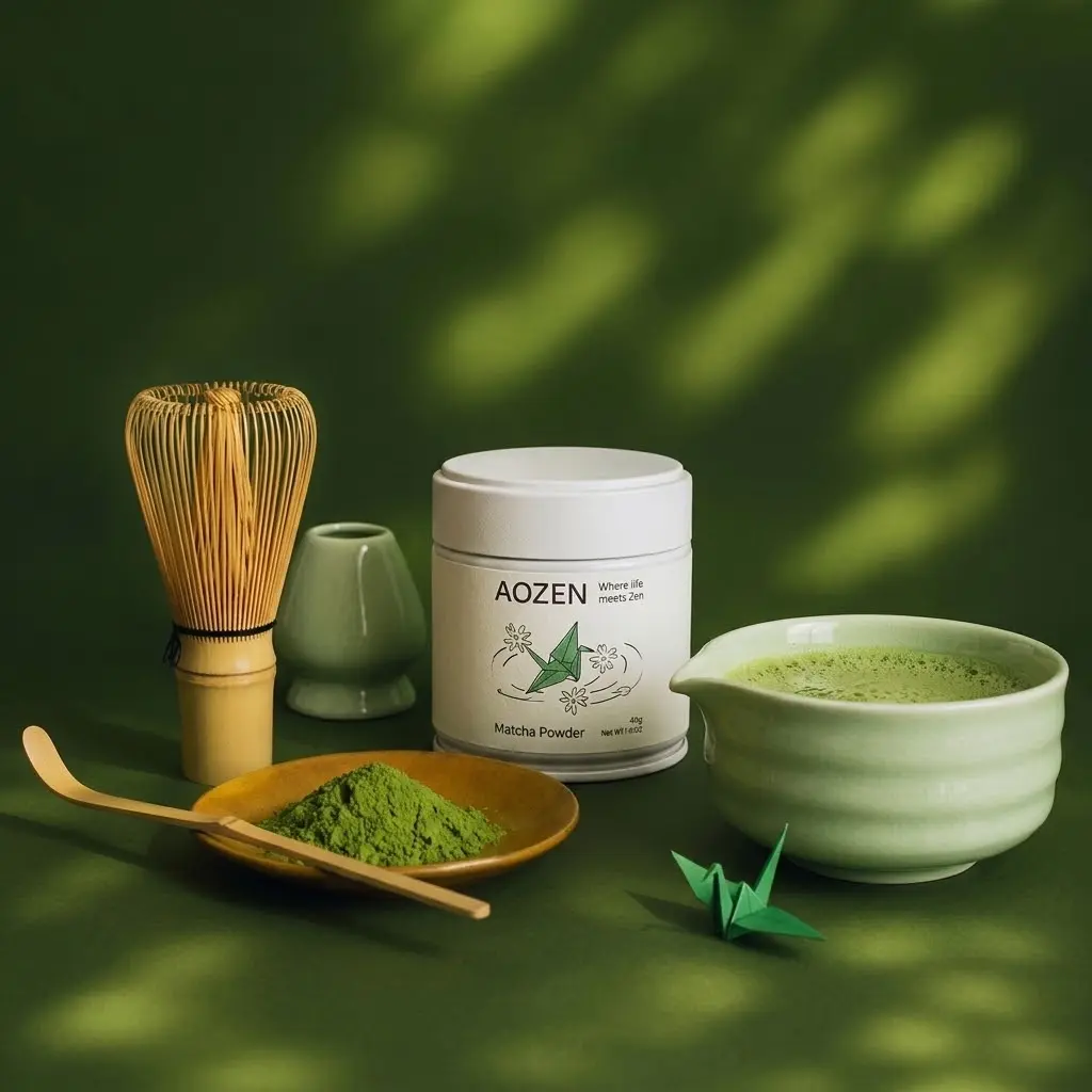 AOZEN Pure Matcha Powder 40g - 100% Natural , Zero Sugar, No Additives for Lattes, Baking, Smoothies & Tea AOZEN Pure Matcha Powder 40g - 100% Natural , Zero Sugar, No Additives for Lattes, Baking, Smoothies & Tea