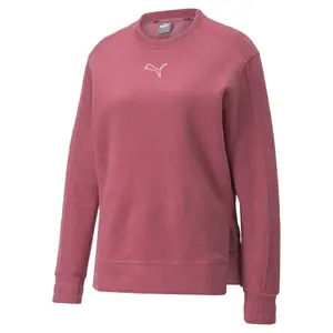 PUMA Womens Her Winterized Crew Neck Sweatshirt Casual - Purple