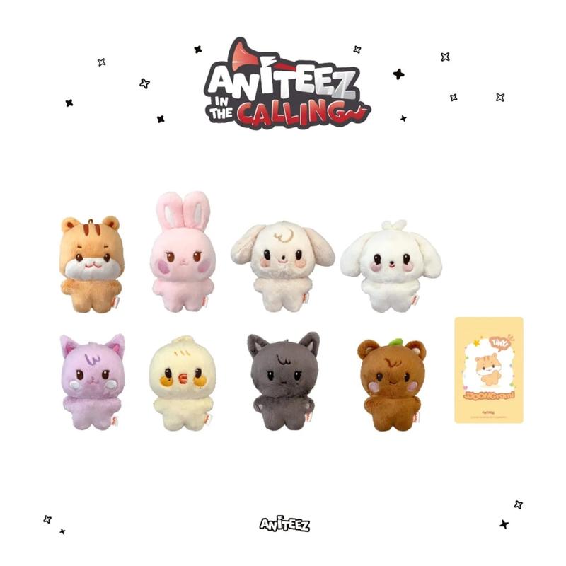 ATEEZ – ANITEEZ IN CALLING Tiny Plush Doll | Official ANITEEZ Pop-Up Merch Plushie (Choose Character) + Matching Photocard | ATINY Collectible Mini Plush | JJOONGrami / DDEONGbyeoli / TYUdeongi / HETmongi / SANdeoki / bbyongMING / WOOYOnyang / JJONGbear