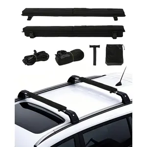 VEVOR Soft Roof Rack Pads, 30" Universal Car Roof Rack Pad for Various Crossbars, 176LBS Loading Luggage Kayak Carrier with 2 Tie Down Straps, 2 Quick Loop Straps & Storage Bag for SUP Canoe Snowboard