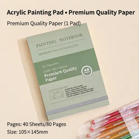[CLEAN TEAR-OFF] languo 40-Sheet Anime Art Sketchbook No-Bleed Paper for Markers,  Art Supplies Pocket Manga Sketchbook for Acrylic Pens a5 Thick Soft Leather baby notebook back to school shop