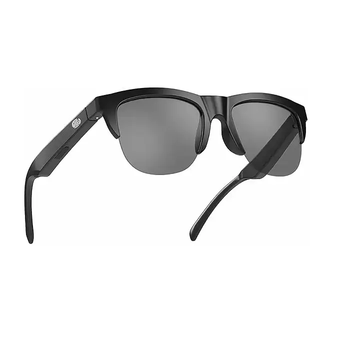 Unisex Smart Sunglasses with Open Ear Audio, Waterproof Wearable Device with Bluetooth 5.3, Touch Control & Interchangeable UV Lenses for Outdoor Fitness
