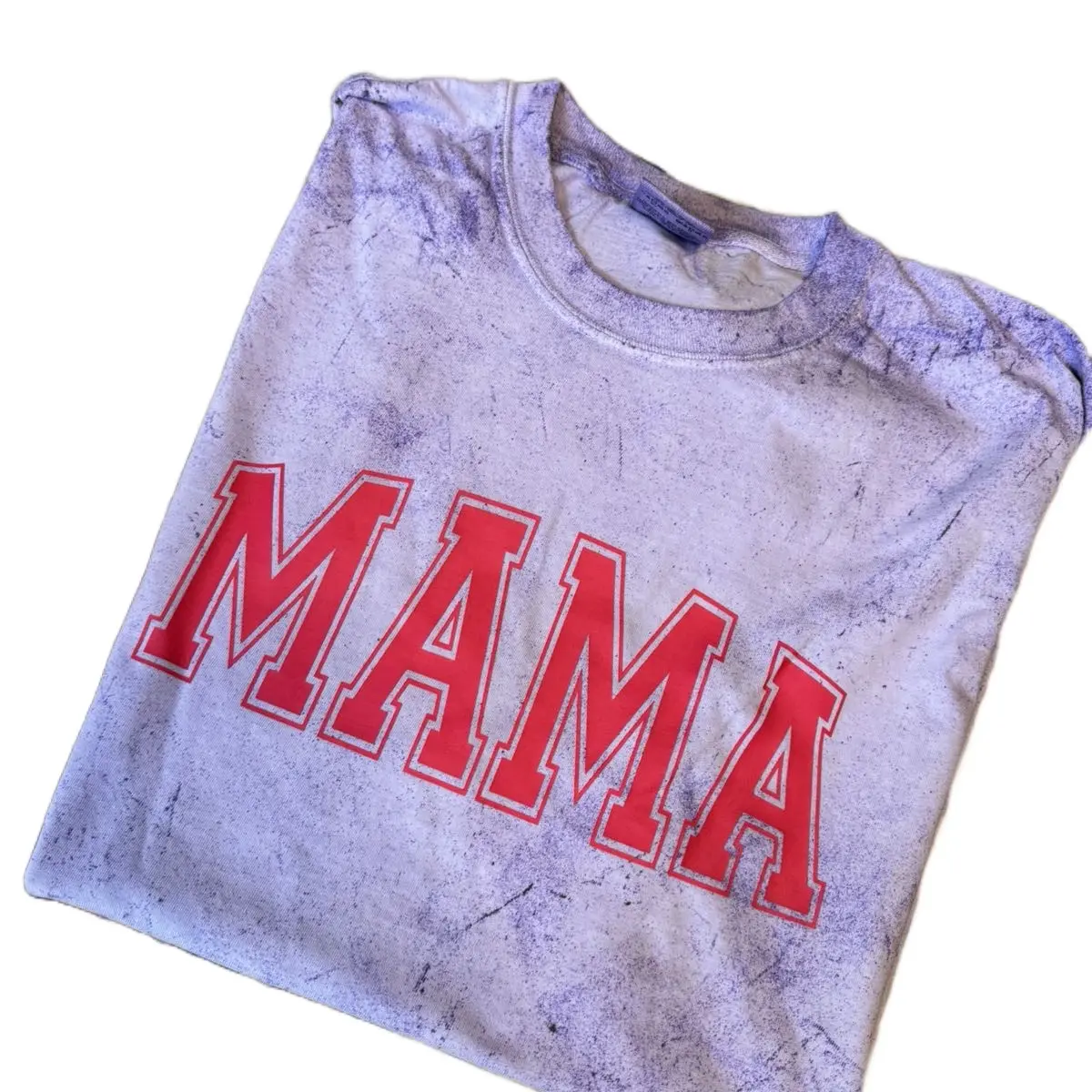 Mama block hot pink varsity letters comfort colors short sleeve  Lady Casual Shortsleeve unisex