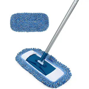 Dust Mop for Hardwood Floor Washable Wet and Dry Mop with 58" Long Handle, 360? Rotating Microfiber Mop for , Laminate, Tile Floor