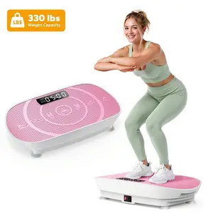 Vibration Plate Exercise Machine, Home Fitness Equipment with Real-Time  Tracking on LED Display for Men and Women