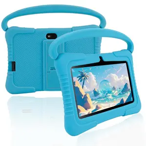 2026 New Upgraded Kids Tablet, 7-inch Android 32GB WiFi Tablet for Toddler, Learning Tablet with IWAWA App, Children's Tablet with Silicone Case Graphics Cellphone Anti-drop silicone case, Perfect holiday gift