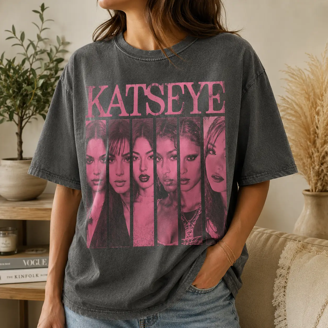 Comfort Colors Katseye Pink Portrait Shirt, Katseye Tour 2026 2027, Girl Group Music Lover Gift