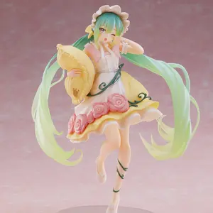 18cm Hatsune Miku Wonderland Forest Sleeping Girl PVC Official Anime Figure Figurine Collectible Model Table Ornament Fan Collection Holiday & Birthday Gifts
