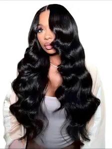 Tesla Wear It and Go Glueless Wig, Pre-Cut HD Lace 5x5x1, 28 Inch 180% Density Wave Curl, Adjustable Band, Soft Brazilian Remy Hair