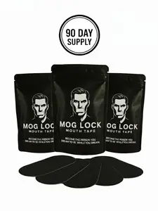 Mog Lock Mouth Tape 3 Month Supply - 90 Day Supply for better Sleep, Snoring & Dry mouth Relief