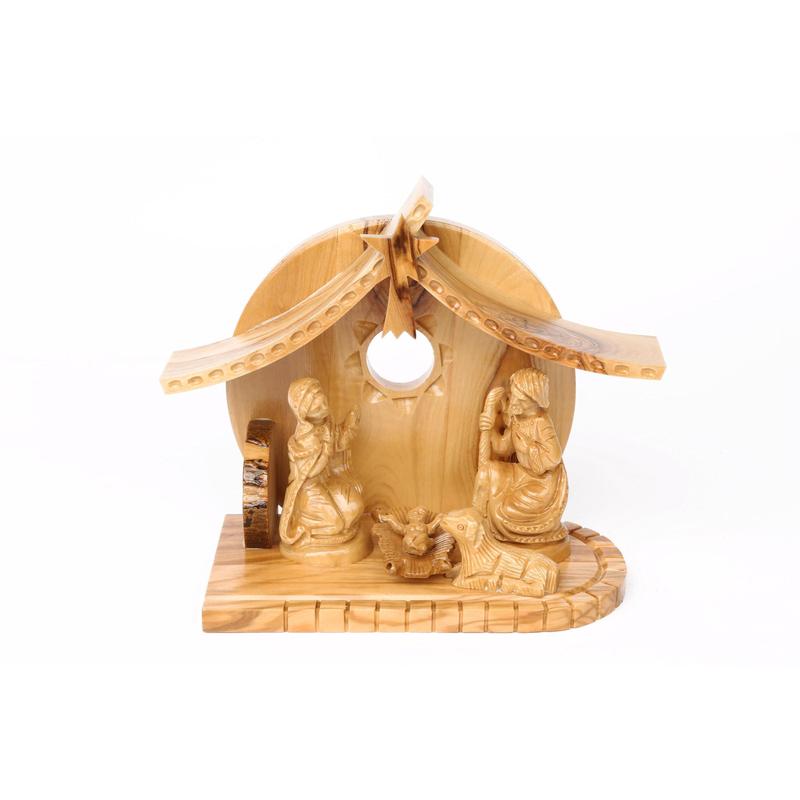 Olive Wood Nativity Scene_ Holy Family Decor Religious