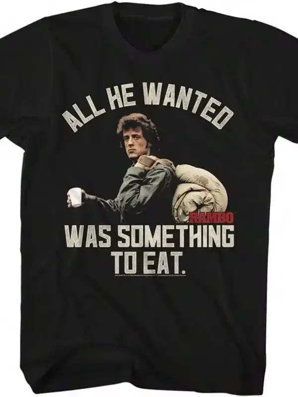 American Classics Rambo All He Wanted Adult T-Shirt 2XT Black