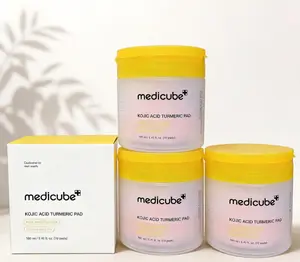 Medicube Multi-Use Kojic Acid Turmeric Pad 3% Glycolic Acid, Brightening Exfoliator Pads for Face, Neck & Body Hyperpigmentation