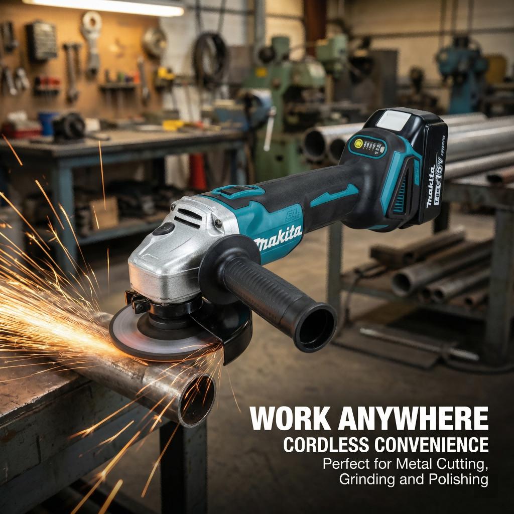 Makita DGA404 125mm  18V Lithium Ion  Pipe Fitting Auto Repair Electric  Kit With Makita Charger & Battery brushless angle grinder Cordless powertools