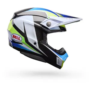 Bell Moto-10 Spherical Grid Helmet - White/Black/Green