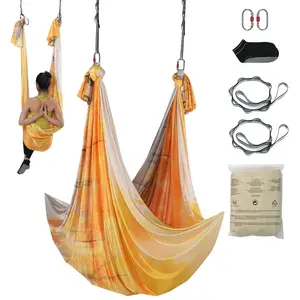 VEVOR Aerial Yoga Hammock Swing, 4.4 Yards, Yoga Starter Kit with 100gsm Nylon Fabric, Full Rigging Hardware and Easy Set - up Guide, Antigravity Flying for All Levels Fitness Bodybuilding, PurpleVEVOR Super Brand Day