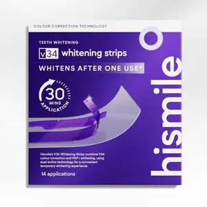 [Limited time!] Hismile V34 Whitening Strips,TeethWhitening Strips, Purple ToothWhitening, CombiningWhitening andColour Correction