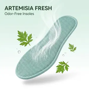 Summer Mugwort Deodorant Insoles for Men & Women| Sweat-Absorbing, Breathable, Long-Lasting Freshness, Soft Cushion, Perfect for Sweaty Feet
