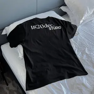 1820December Studio T-shirt TS-01 Letter Unisex Top