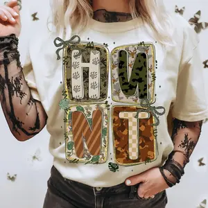 Hunting Season Shirt - Hunt Coquette Tee, Camo Patchwork Shirt, Deer Hunting,  Fall Hunting Tee