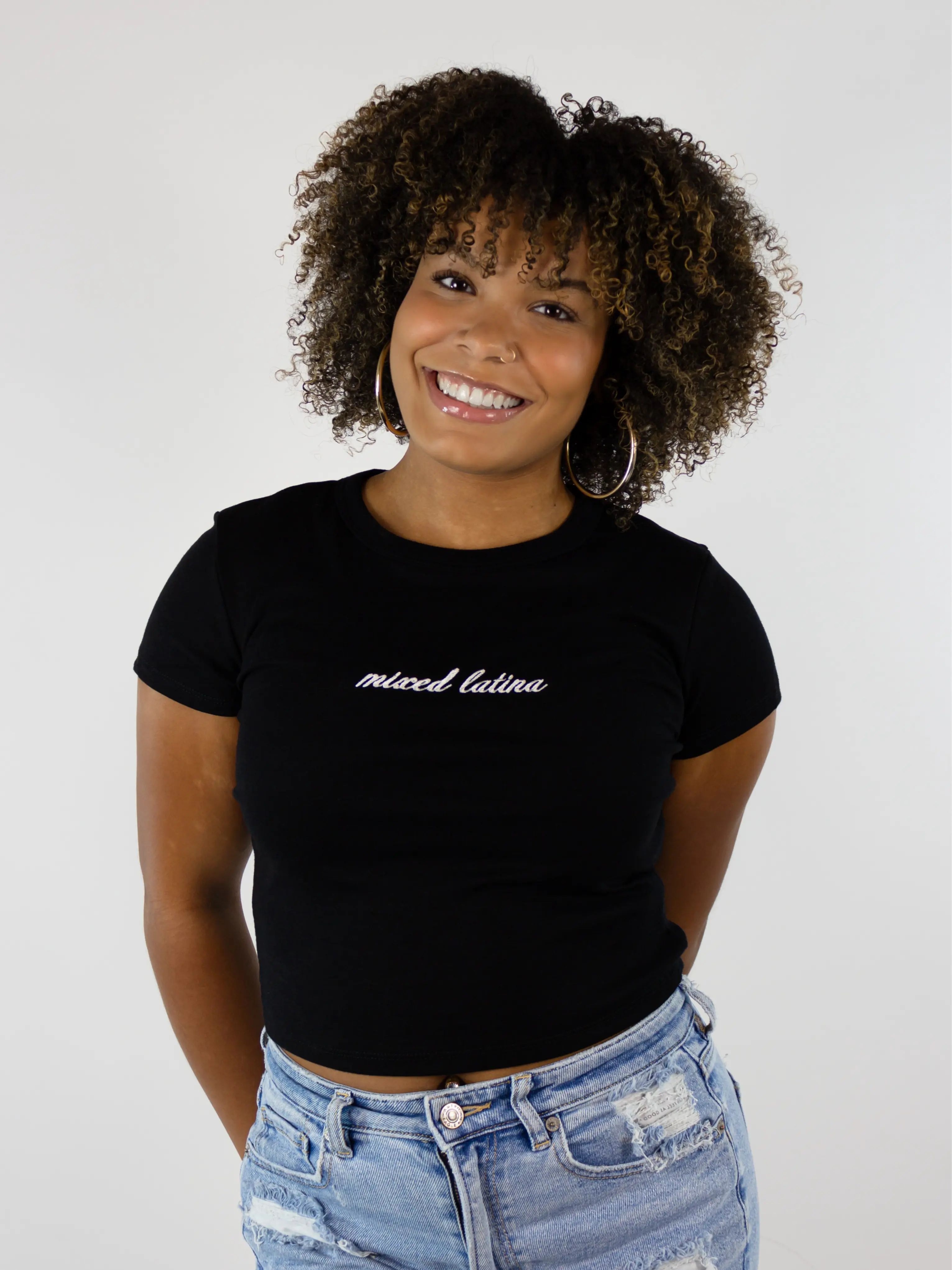 'Mixed Latina' Rib Baby Tee