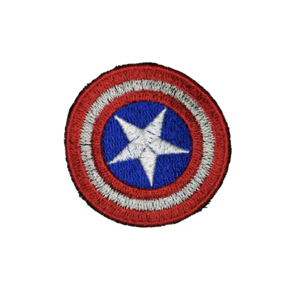 Star Shield Hero Embroidered Patch – Patriotic Defender Comic Style Iron-On Badge
