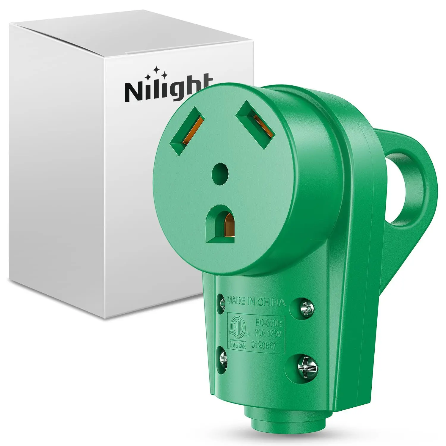 Nilight 30 Amp RV Female Replacement Plug 125 Volt Heavy Duty Socket Receptacle with Handle ETL Listed NEMA TT-30R for Camper Caravan Motorhome Van Trailer summervibes