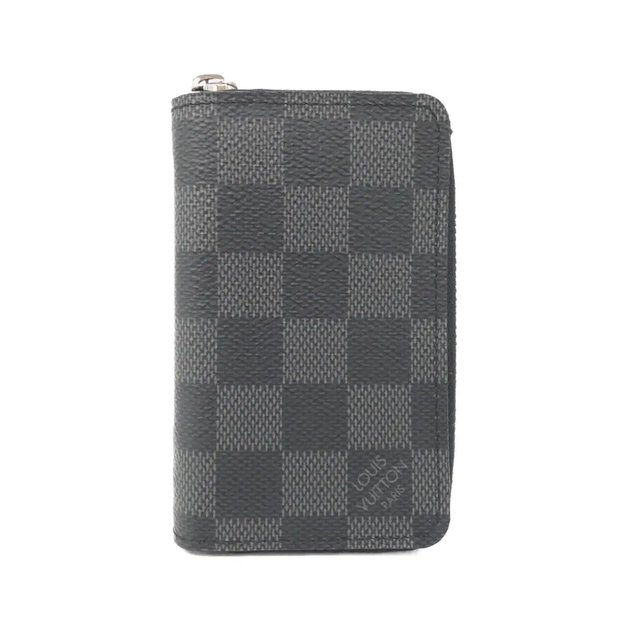 Pre-owned Louis Vuitton Canvas Small Leather Goods Zippy Coin Purse Damier Graphite Coin Case