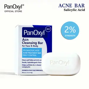 [PanOxyl official] PanOxyl 2% Salicylic Acid Acne Cleansing Bar, 4 oz (113g) – Deep Cleansing for Acne, Blackheads & Pores, Oil Control, Gentle Formula