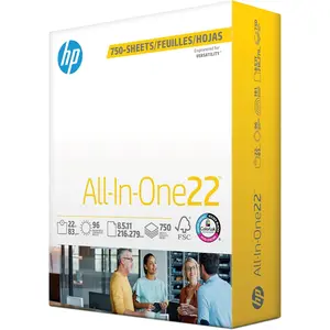 HP Papers| 8.5 x 11 paper| All in one, 22 pounds| 1 Mega Ream - 750 sheets| Brilliant 96| Made in the United States - FSC Certified| 207750R
