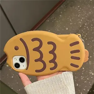 Cute Cartoon Fish Design Phone Case, Anti-drop Silicone Phone Protective Cover, Phone Accessory Compatible with iPhone 11 12 13 14 Pro Max, Casing