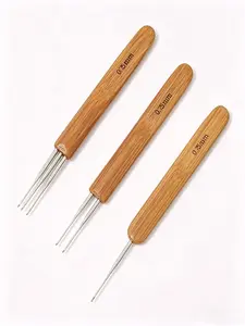 Wooden Braiding Hooks Set, Single/dual/triple Head, 0.75mm Fine Needle, Dirty Braids, Twist Braids, Hair Salon DIY Tools