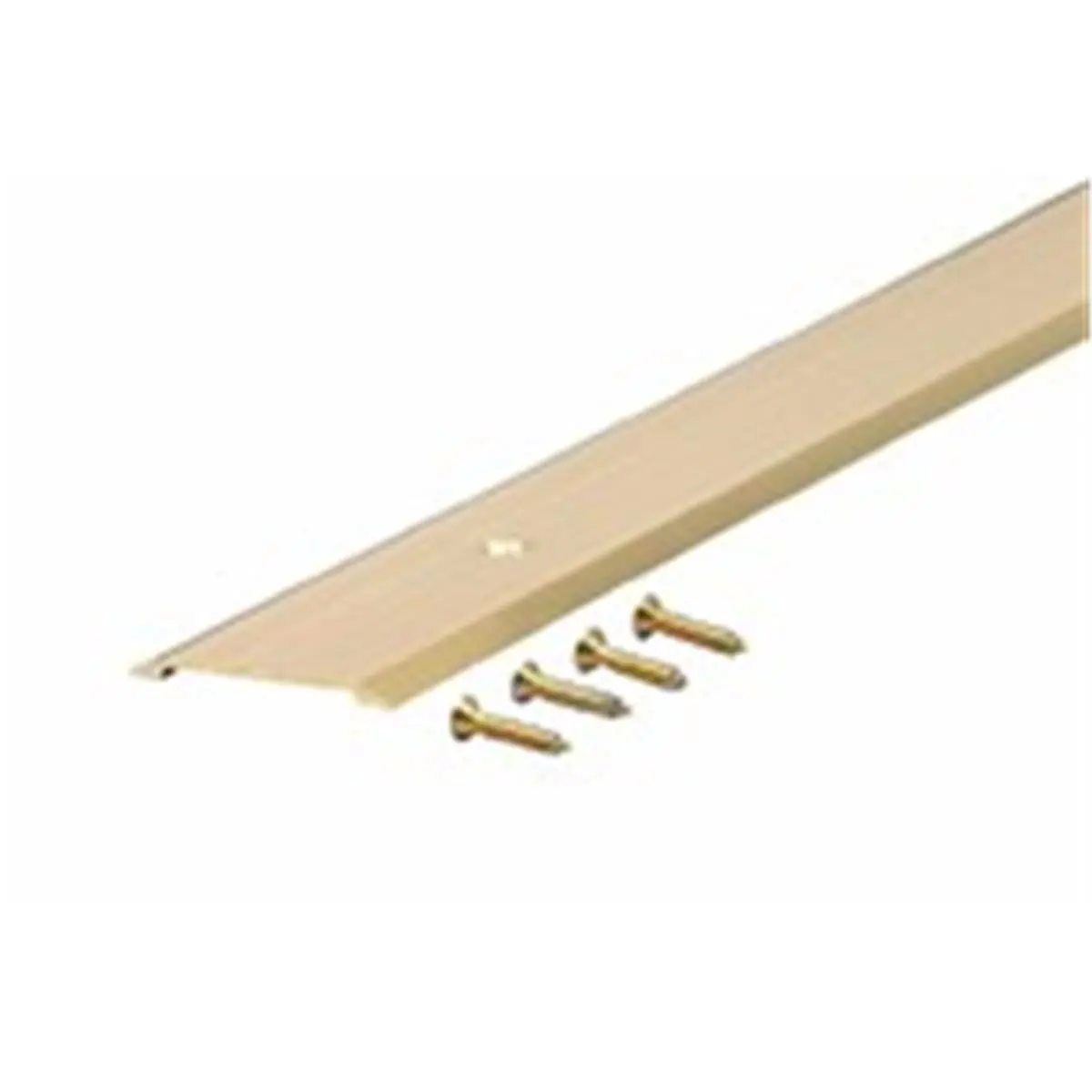M-D Building Products 36 in. Extruded Aluminum Saddle Threshold, Smooth Top Design for Tile or Low Pile Carpet, Includes Screws