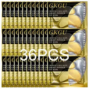 36pcs Golden Eye Masks, Under Eye Patches, a Spacious Holiday Gift Box, Packed with Collagen for Hydrating And Nourishing The Skin, Ideal for Eye Care at Home Or While Traveling, Making It a Perfect Holiday Present for Loved Ones