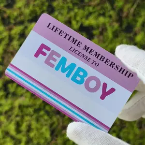 Writable Femboy Membership Card, 1 Count LGBT Pride Card, Rainbow Community Gift, Office Stationery & Supplies, Custom Message Card