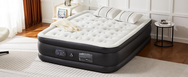 Sweet Furniture S - Air Mattress with Built-in Pump, Double Height, Adjustable, Non-Slip Bottom Design, Portable for Home or Camping Sweet Furniture S - Air Mattress with Built-in Pump, Double Height, Adjustable, Non-Slip Bottom Design, Portable for Home or Camping