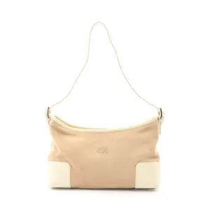 Pre-owned Loewe Suede Shoulder Bags Anagram Leather Shoulder Bag