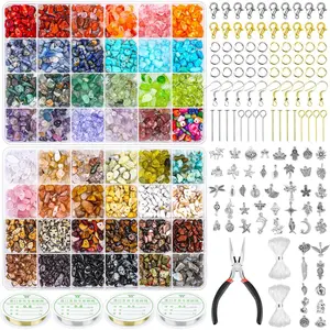 2278 count  Beads for  Making Supplies, 48 Colors Ring Making Kit   Making Kit for Adults Bracelet Earring Necklace Making