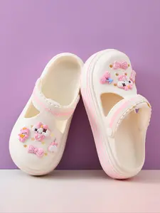 Women's Classic Mary Jane EVA Slippers, Comfortable Daily Wear Shoes, Fashion Design with Cute Decorations, Perfect for Casual