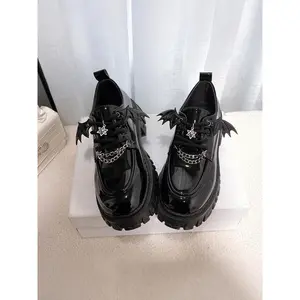 Gothic Star Wing Design Platform Flats for Girls, Daily Walking Shoes, Y2K Style Back-To-School, Perfect Valentine’s Day Gift