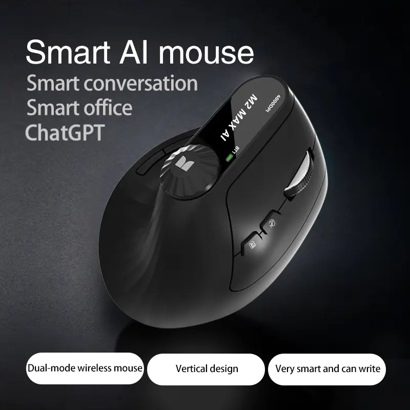 Monster AI M2 MAX Ergonomic Vertical Wireless Mouse - 57° Design