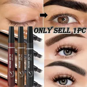 Eyebrow Pencil Four-Head Ultra-Fine Fiber Long-Lasting Color Waterproof Sweatproof Smudge-Proof Beginner-Friendly Eyebrow Pencil Precisely Sculpted Brows