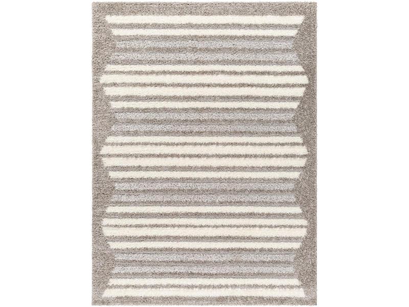Livabliss Nomadic Rectangular Rug - Machine-Woven Plush Polyester, 5ft3in W x 7ft L, Brown/Gray/Beige, Indoor Decorative Area Rugs, Fluffy Fur Fuzzy Squishy Tufted Shag, Living Room, Natural Charm, NMC2307-537